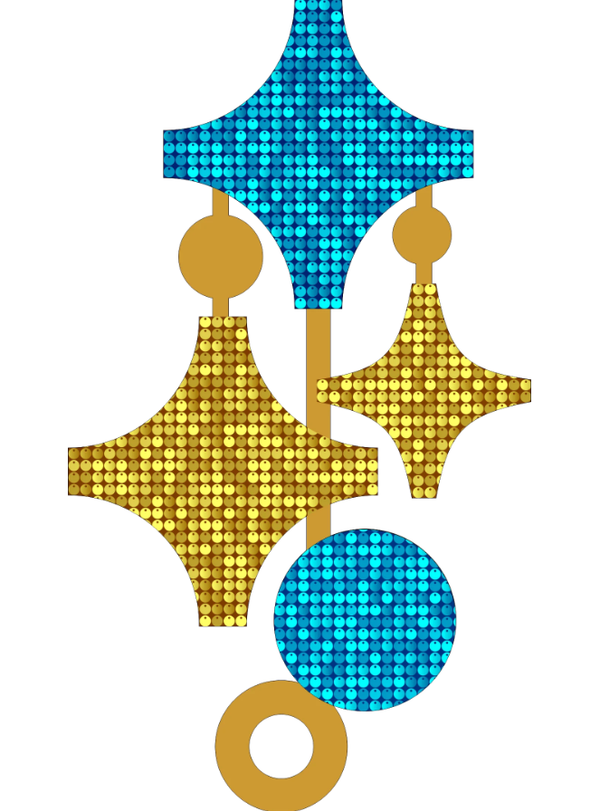 Новогодний декор из пайеток